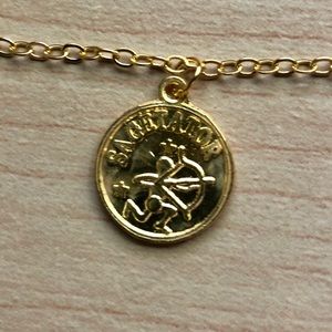 NWT Handmade Sagittarius Zodiac Gold Coin Necklace
